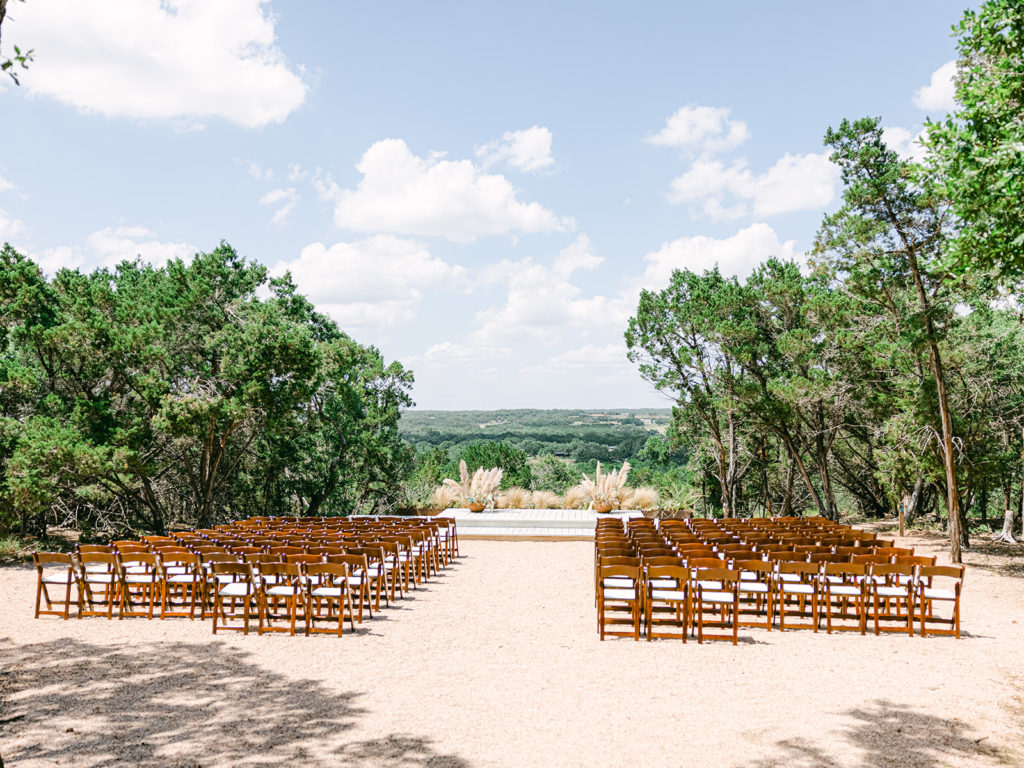 Ceremony site at Lucky Arrow Ranch, an Austin Wedding Venue